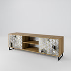 ASHEN ARIA 2-Door TV Stand in Oak Effect