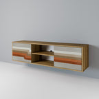 PECULIAR TRAIL 2-Door TV Stand in Oak Effect