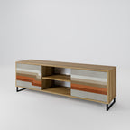 PECULIAR TRAIL 2-Door TV Stand in Oak Effect