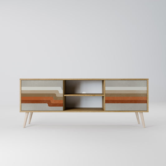 PECULIAR TRAIL 2-Door TV Stand in Oak Effect