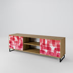 KALEIDOSCOPIC CUBISM 2-Door TV Stand in Oak Effect