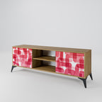 KALEIDOSCOPIC CUBISM 2-Door TV Stand in Oak Effect