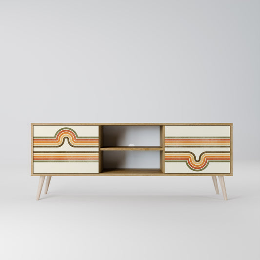 EXCEPTIONAL STREAM 2-Door TV Stand in Oak Effect
