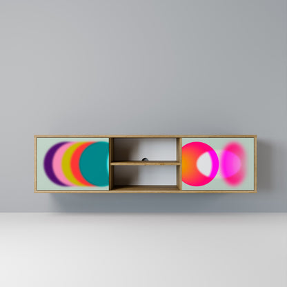 SYMPHONY OF COLORS 2-Door TV Stand in Oak Effect
