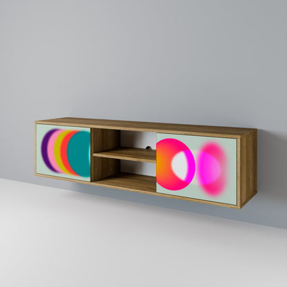 SYMPHONY OF COLORS 2-Door TV Stand in Oak Effect