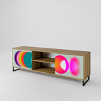 SYMPHONY OF COLORS 2-Door TV Stand in Oak Effect