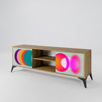 SYMPHONY OF COLORS 2-Door TV Stand in Oak Effect