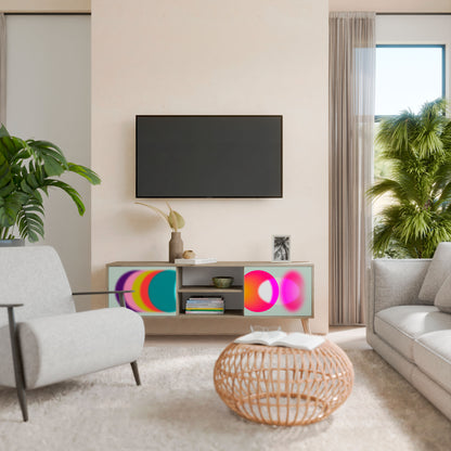 SYMPHONY OF COLORS 2-Door TV Stand in Oak Effect