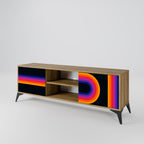 BLINDED BY THE LIGHTS 2-Door TV Stand in Oak Effect