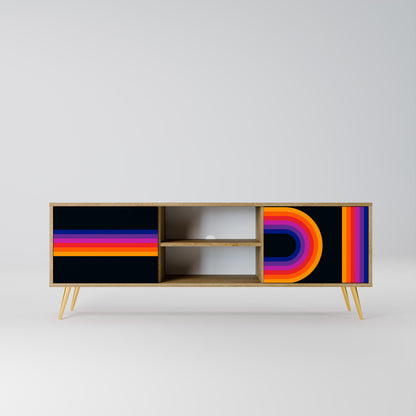 BLINDED BY THE LIGHTS 2-Door TV Stand in Oak Effect