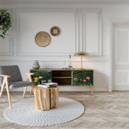 VIRGIN FOREST WITH SUNSET 2-Door TV Stand in Oak Effect