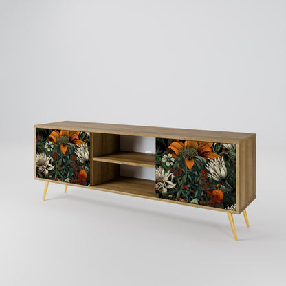 MIDNIGHT SPROUT 2-Door TV Stand in Oak Effect