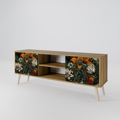 MIDNIGHT SPROUT 2-Door TV Stand in Oak Effect