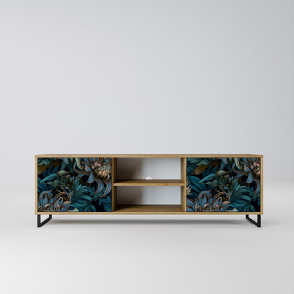 TWILIGHT BLOOM 2-Door TV Stand in Oak Effect