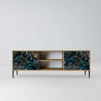 TWILIGHT BLOOM 2-Door TV Stand in Oak Effect