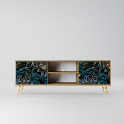 TWILIGHT BLOOM 2-Door TV Stand in Oak Effect