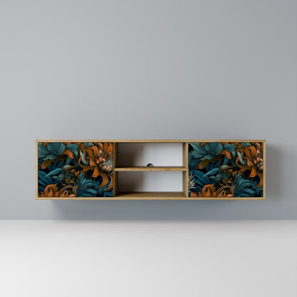 MORNING BLOOM 2-Door TV Stand in Oak Effect