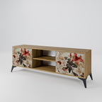 PETAL HARMONY 2-Door TV Stand in Oak Effect
