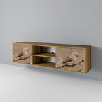 PETAL DISTINGUISH 2-Door TV Stand in Oak Effect