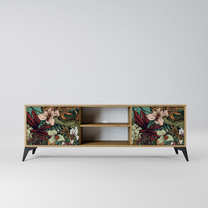 BOTANICAL EMERGENCE 2-dörrars TV-bänk i ekeffekt