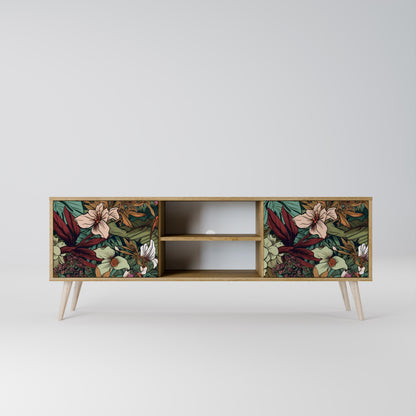 BOTANICAL EMERGENCE 2-dörrars TV-bänk i ekeffekt