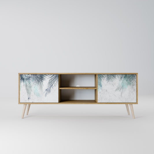 PALM VEIL 2-Door TV Stand in Oak Effect