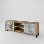 FADE IN THE TREES 2-Door TV Stand in Oak Effect
