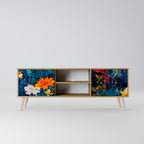 MIDNIGHT BLOSSOM 2-Door TV Stand in Oak Effect