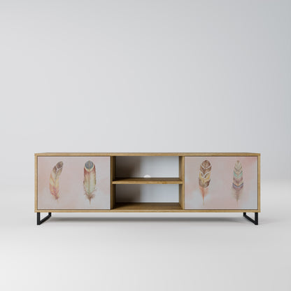THE DELIQUESCE 2-Door TV Stand in Oak Effect