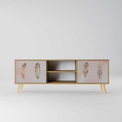 THE DELIQUESCE 2-Door TV Stand in Oak Effect