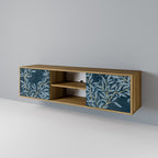 BLUE LEAVES 2-Door TV Stand in Oak Effect