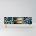 BLUE LEAVES 2-Door TV Stand in Oak Effect