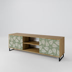 LEAVES ON GREEN 2-Door TV Stand in Oak Effect