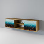 LUNAR SECRETS 2-Door TV Stand in Oak Effect