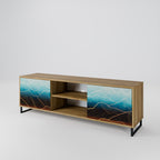 LUNAR SECRETS 2-Door TV Stand in Oak Effect