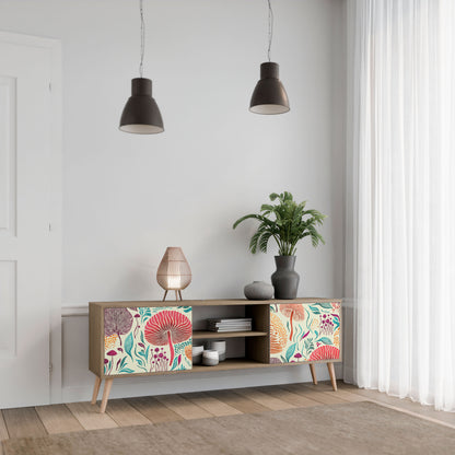 FUNGUS FANTASY 2-Door TV Stand in Oak Effect