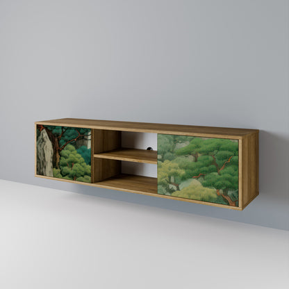VERDURE ABYSS 2-Door TV Stand in Oak Effect
