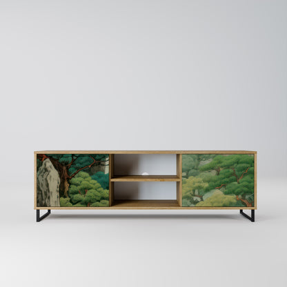 VERDURE ABYSS 2-Door TV Stand in Oak Effect