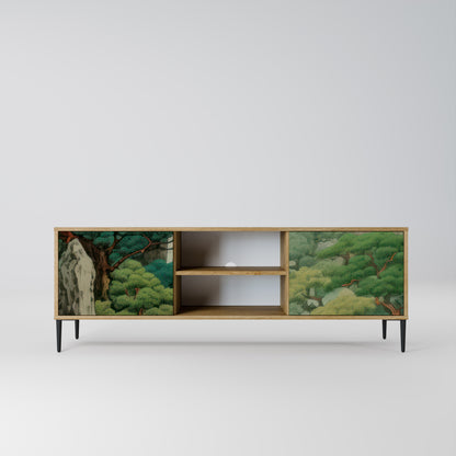 VERDURE ABYSS 2-Door TV Stand in Oak Effect