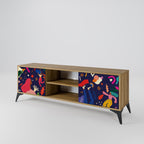 FESTIVE PLEASURES 2-Door TV Stand in Oak Effect
