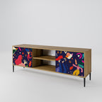 FESTIVE PLEASURES 2-Door TV Stand in Oak Effect