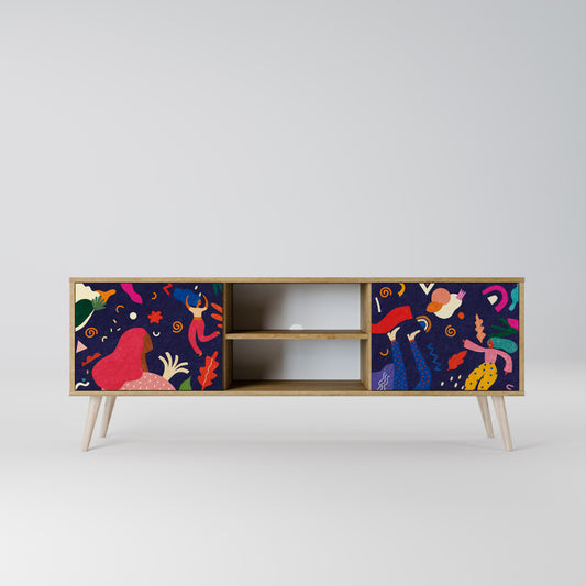 FESTIVE PLEASURES 2-Door TV Stand in Oak Effect