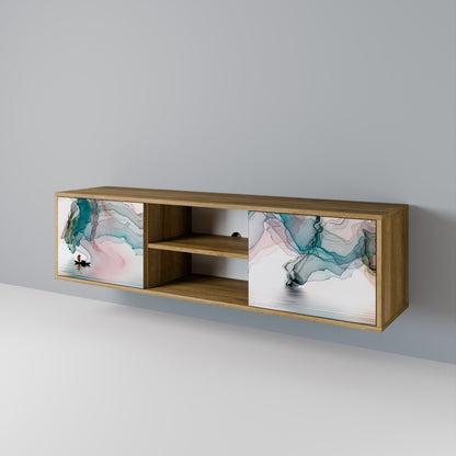 VELVET CROSSING 2-Door TV Stand in Oak Effect
