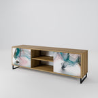 VELVET CROSSING 2-Door TV Stand in Oak Effect