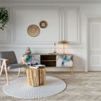 VELVET CROSSING 2-Door TV Stand in Oak Effect