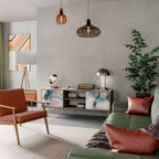 VELVET CROSSING 2-Door TV Stand in Oak Effect