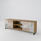 TROPICAL SHAPES 2-Door TV Stand in Oak Effect