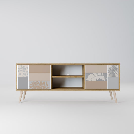 TROPICAL SHAPES 2-Door TV Stand in Oak Effect