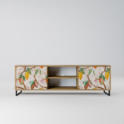 COCOA FRUITS 2-Door TV Stand in Oak Effect
