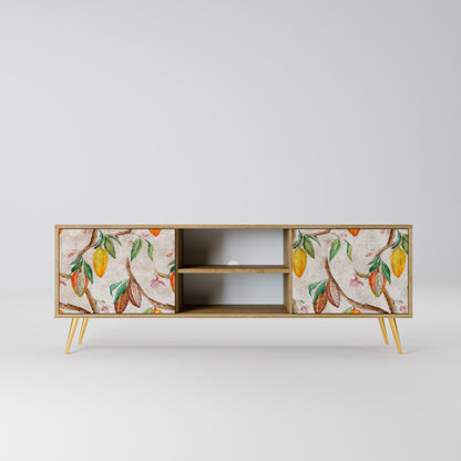 COCOA FRUITS 2-Door TV Stand in Oak Effect